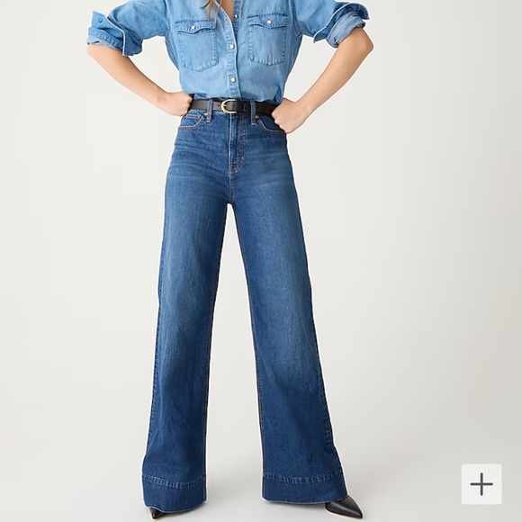 J. Crew Denim - J CREW wide leg denim trouser 29 tall